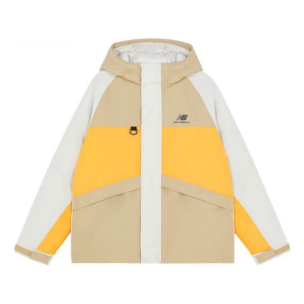 New Balance Trendy Color Block Jacket 'Beige White Yellow' AMJ13330-AUL