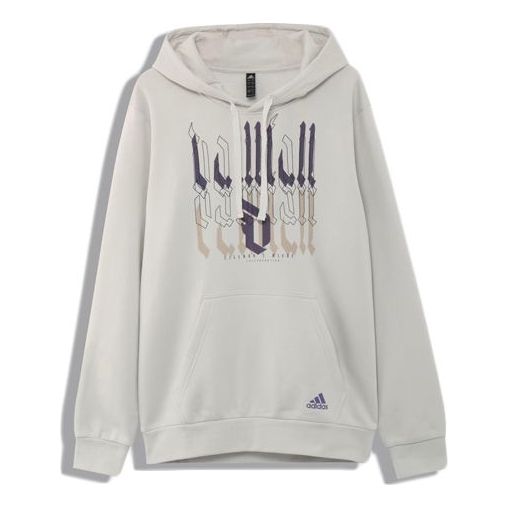 adidas Dame Wiebe Hdy Alphabet Pattern Printing hooded Drawstring White GE1067
