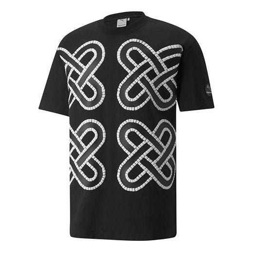 PUMA x PRONOUNCE Crossover Graphic Tee Printing Sports Round Neck Short Sleeve Black 534657-01