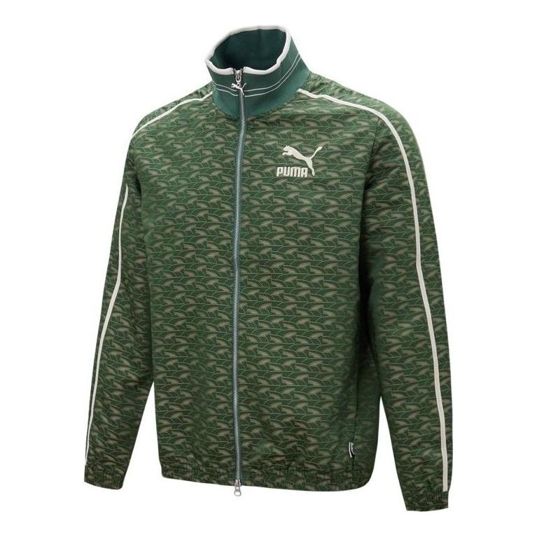PUMA Players Lounge T7 Woven Track Jacket 'Green' 535800-25