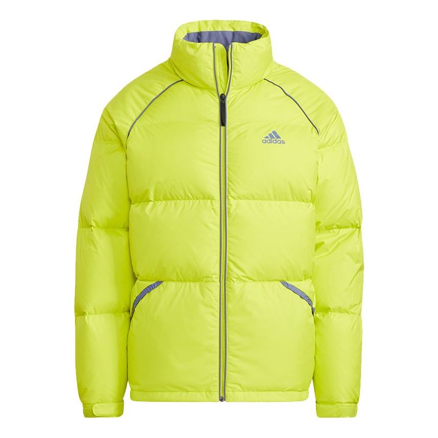 adidas Terrex Super Puffy JKT Outdoor Sports Stay Warm Stand Collar Down Jacket 'Green Yellow' H20752