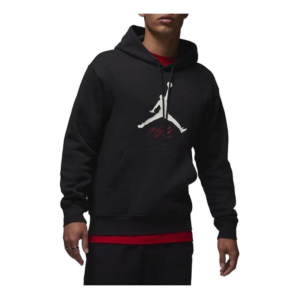 Air Jordan Fleece Hoodie 'Black white' FD7546-010