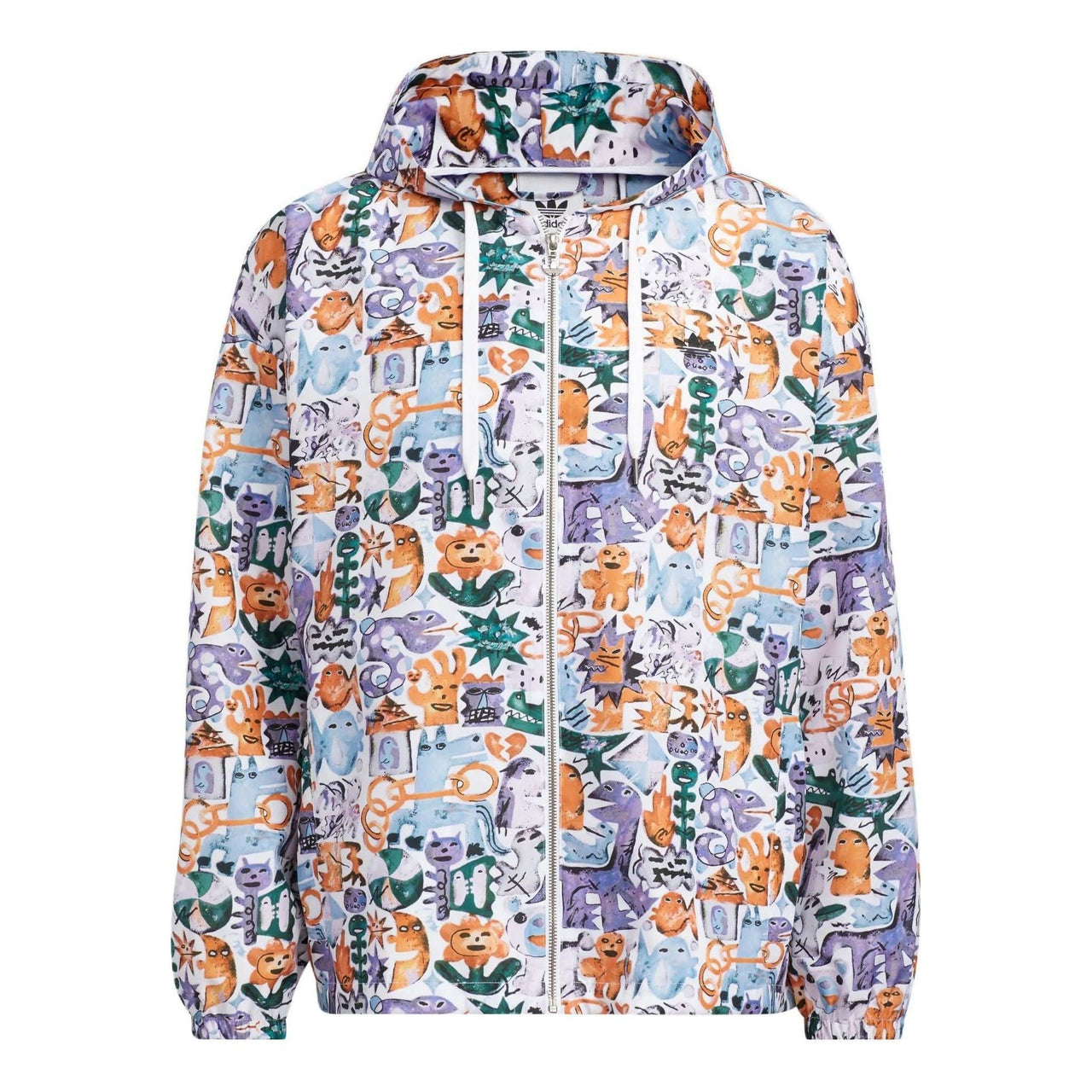 adidas Originals Knit COL AOP Jackets 'White Orange Purple' HR6438