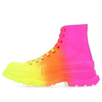 (WMNS) Alexander McQueen Tread Slick Boots 'Yellow Orange Pink' 685697W4MVS7115