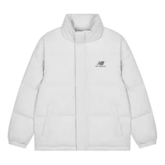 New Balance Essential Logo Puffer Jacket 'White' AMJ23345-GYM