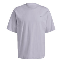 adidas originals C Tee Solid Color Small Label Loose Sports Short Sleeve Couple Style Purple HC8584