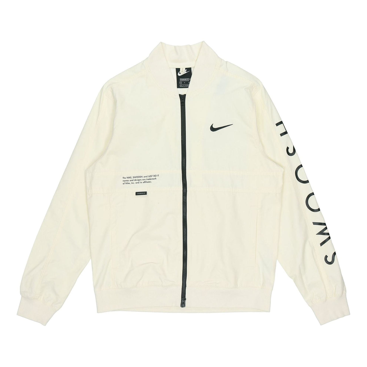 Nike Sportswear Swoosh Logo Print Sports Jacket Men's White DJ5368-110