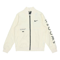 Nike Sportswear Swoosh Logo Print Sports Jacket Men's White DJ5368-110