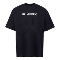 Balenciaga No Comment Cotton T-Shirt 'Navy' 684155TLVG33967