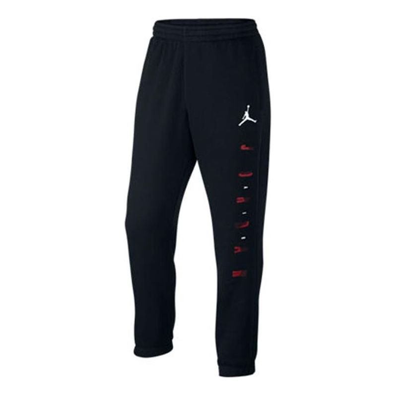 Jordan  logo printed casual slim sports pants 'Black 726922-010