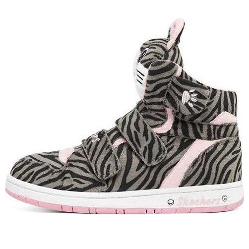 (GS) Skechers Sugarcanes Shoes 'Grey Black Pink' 310998L-GYBK