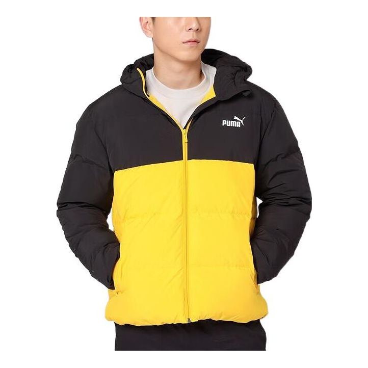 PUMA Logo Puffer Down Jacket 'Yellow' 534502-01