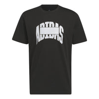 adidas Sportswear Block Graphic Tee 'Black' IC1682