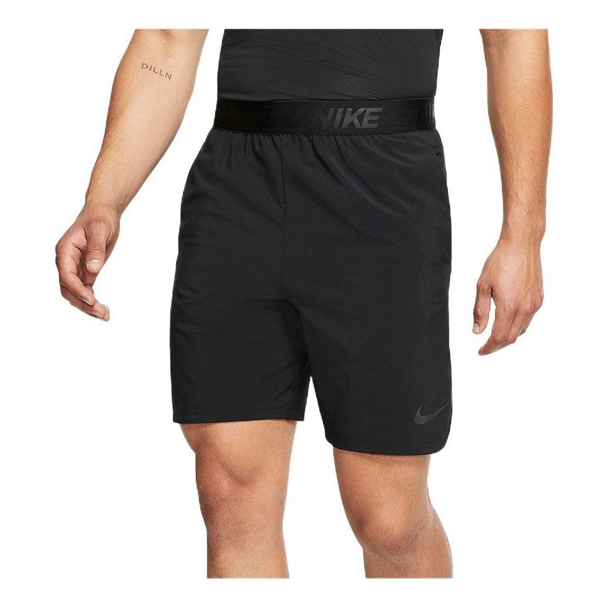 Men's Nike Solid Color Elastic Waistband Sports Shorts Black CT8464-010