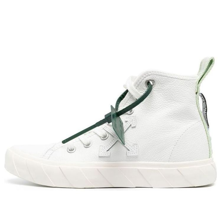 (WMNS) Off-White Vulcanised High-Top Sneaker 'White Green' OWIA195F22LEA0010101