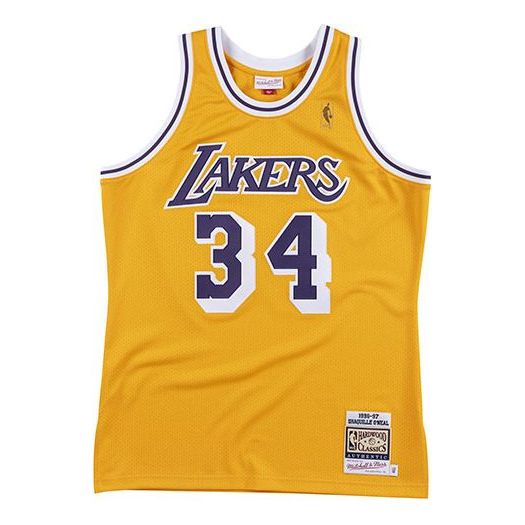 Mitchell & Ness NBA Authentic Shaquille ONeal Los Angeles Lakers 1996-97 Jersey AJY4AC18066-LALLTGD96SON