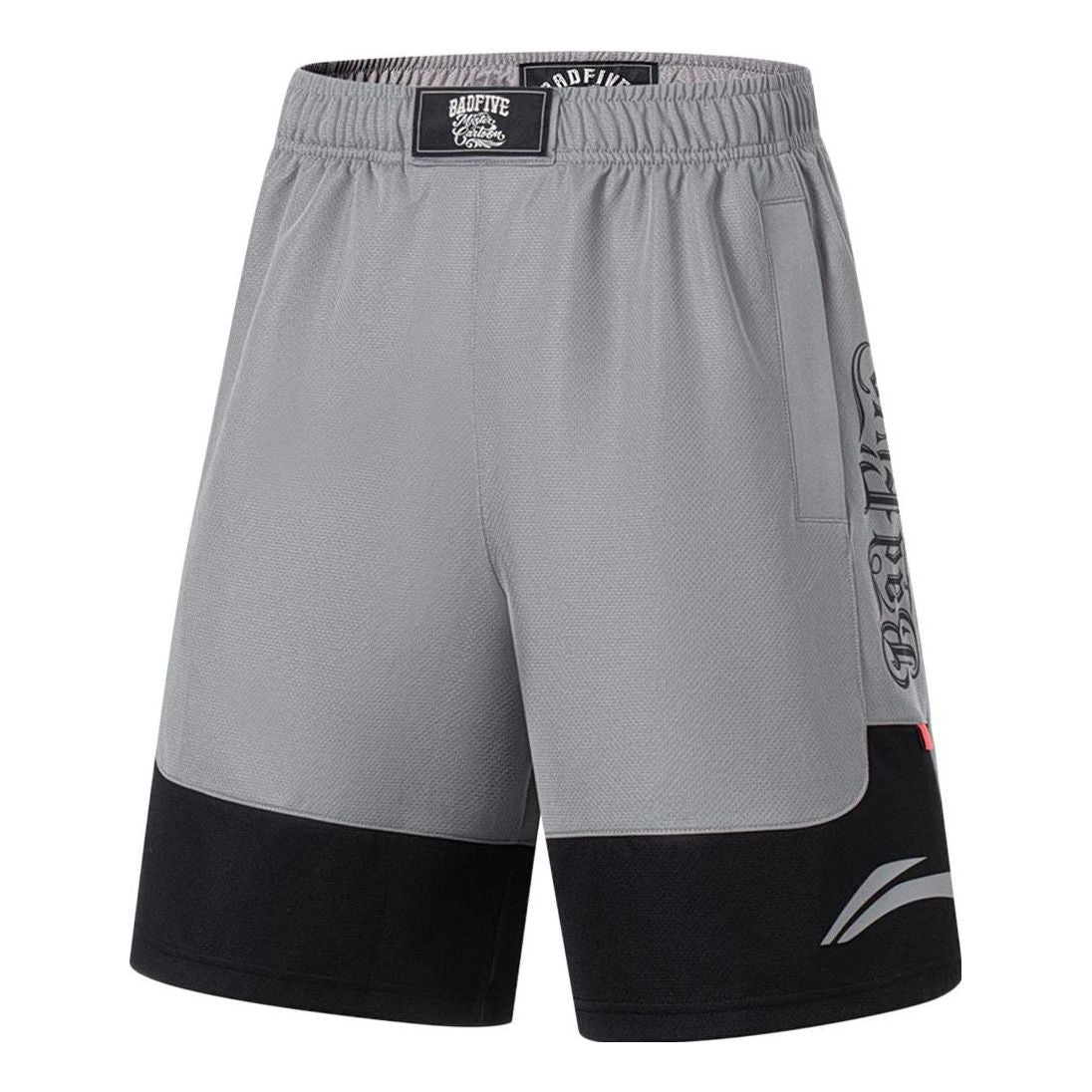 Li-Ning x Mister Cartoon BadFive Basketball Shorts 'Grey Black' AAPT045-9