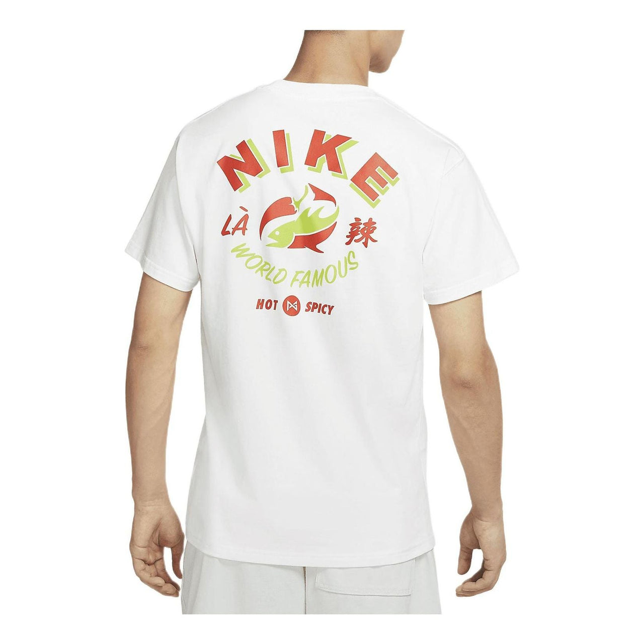 Men's Nike Logo Printing Sports Short Sleeve White T-Shirt DO2320-100