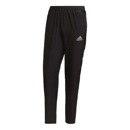 Men's adidas Logo Sports Running Long Pants/Trousers Black H13238