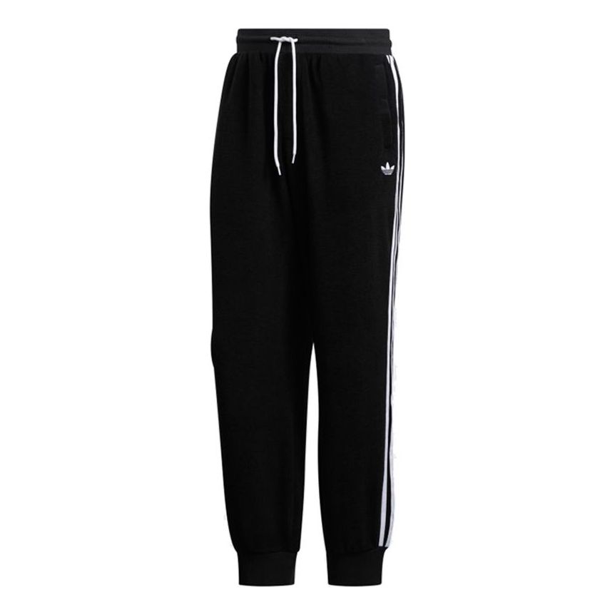 Men's adidas originals Camo Tp Side Stripe Running Sports Bundle Feet Pants Black GD3506
