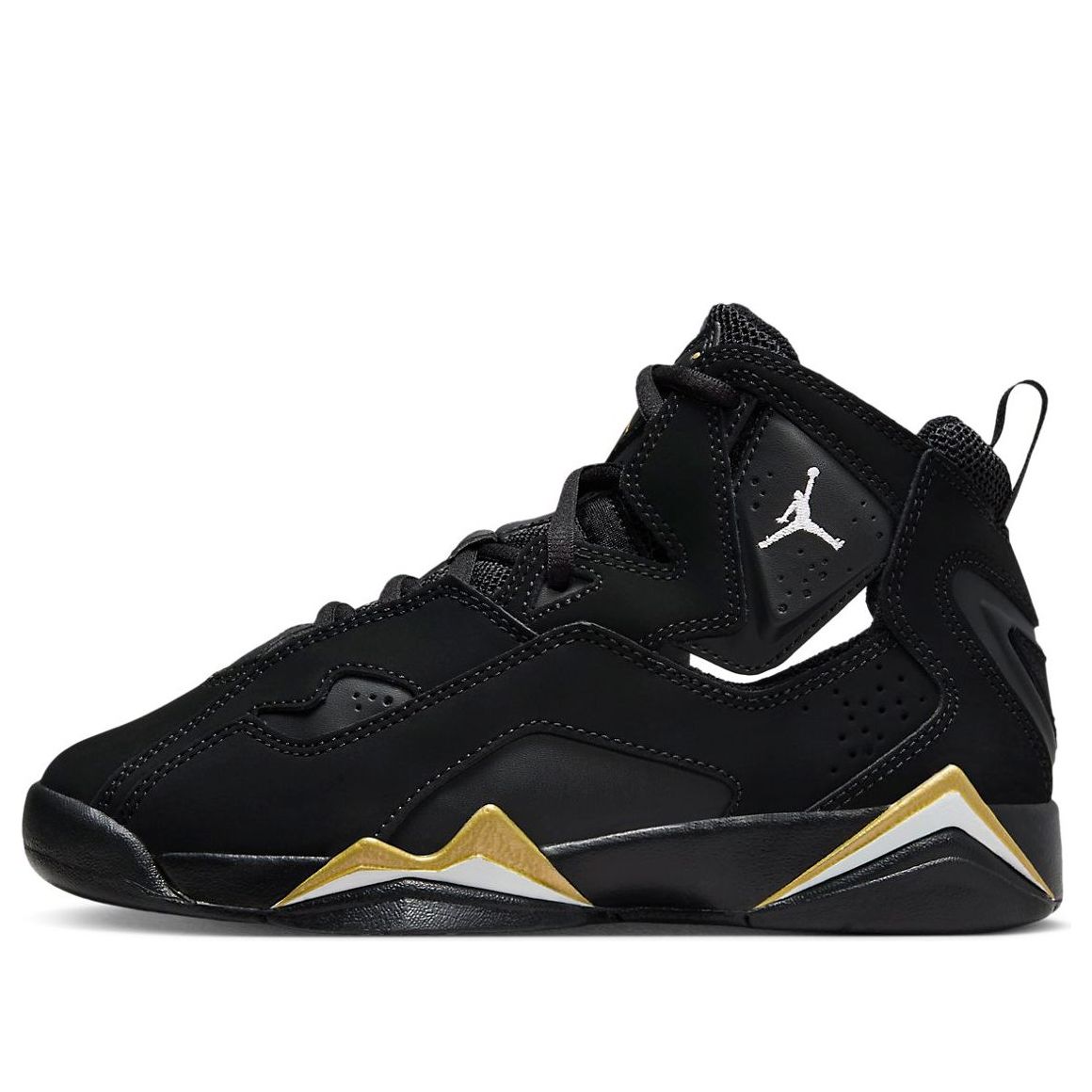 (GS) Air Jordan True Flight 'Black Metallic Gold' 2023 343795-017