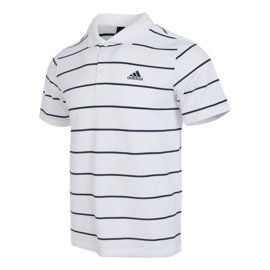 adidas FI Stripe Polo Shirts 'White Black' IA8166