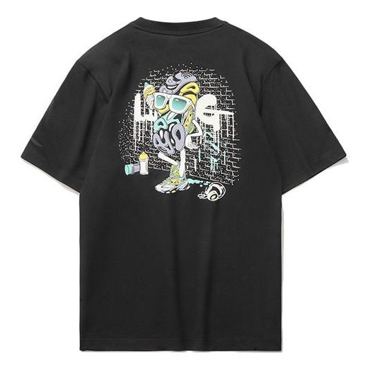 Li-Ning Graphic Loose Fit T-shirt 'Black' AHSR406-2