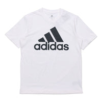 adidas Printed Big Logo Essentials Tee Short Sleeve Men's White GK9121