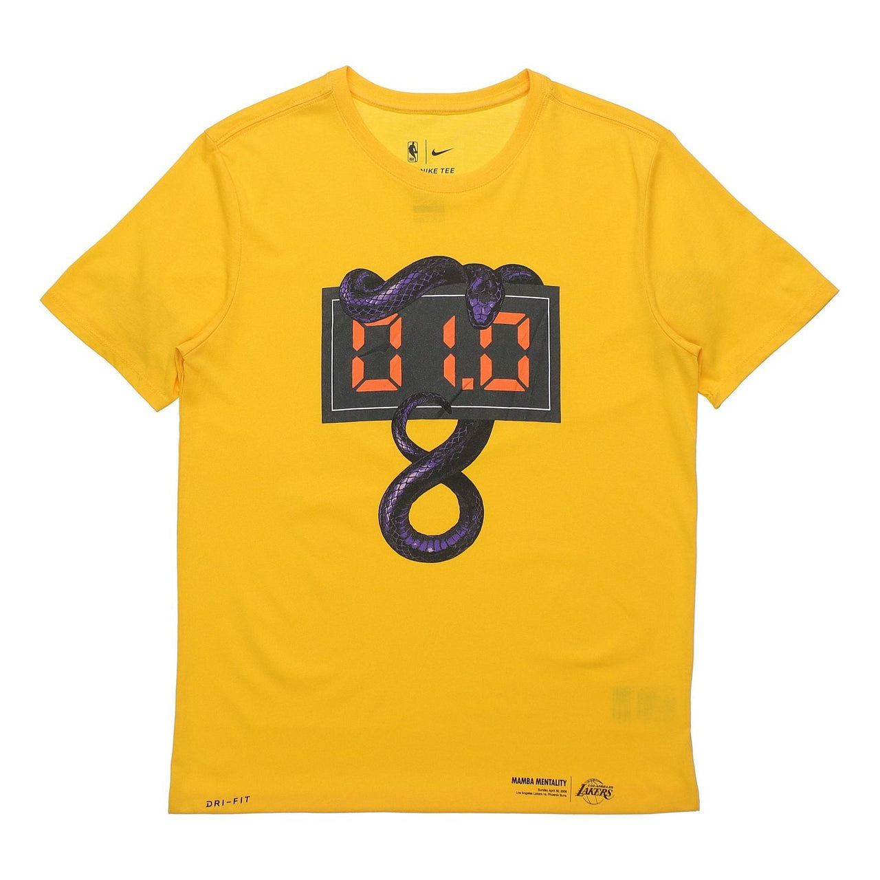 Nike DRI-FIT Kobe Black Short Sleeve Yellow CV0092-728