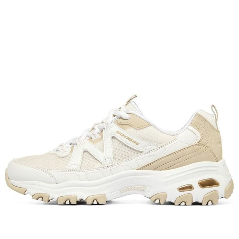 (WMNS) Skechers DLites 'Khaki White' 896079-WNT