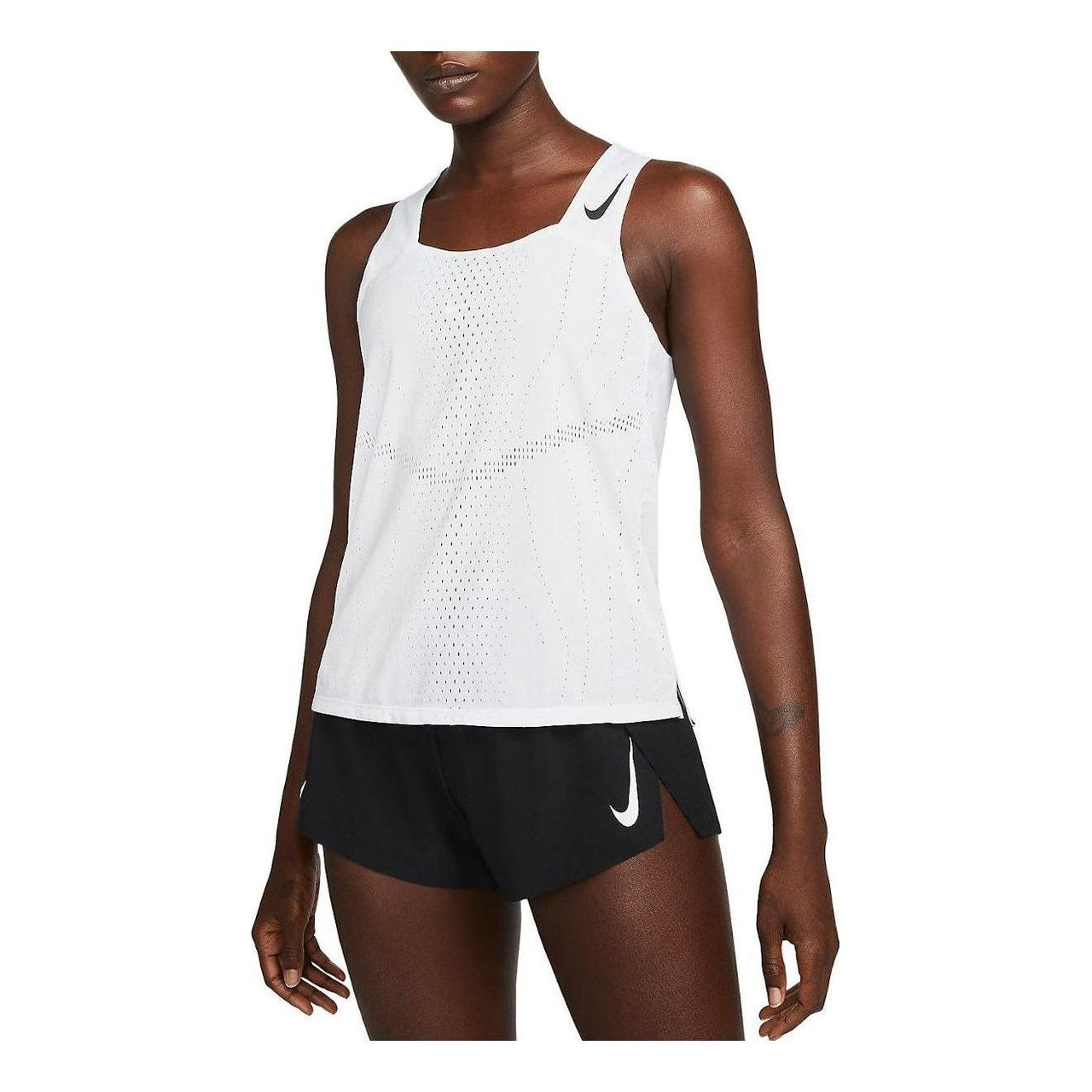(WMNS) Nike Dri-FIT ADV AeroSwift Racing Singlet 'White' DM7551-100
