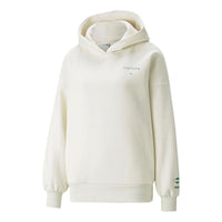 (WMNS) PUMA Logo Wellness Club Crew Hoodie 'White' 534397-73