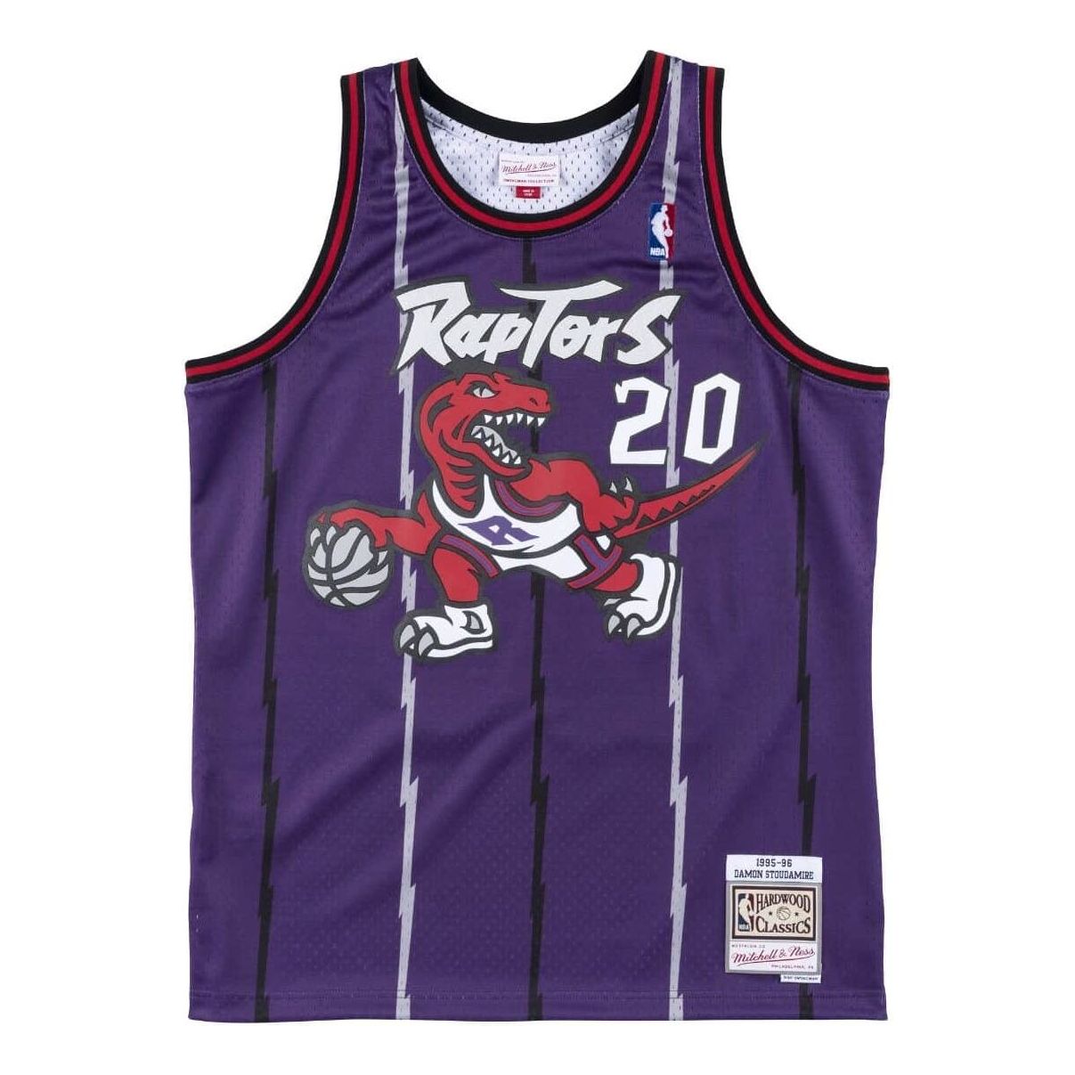 Mitchell & Ness x NBA Toronto Raptors 1995-96 Road Swingman Jersey 'Damon Stoudamire 20' SMJYGS18379-TRAPURP95DSD