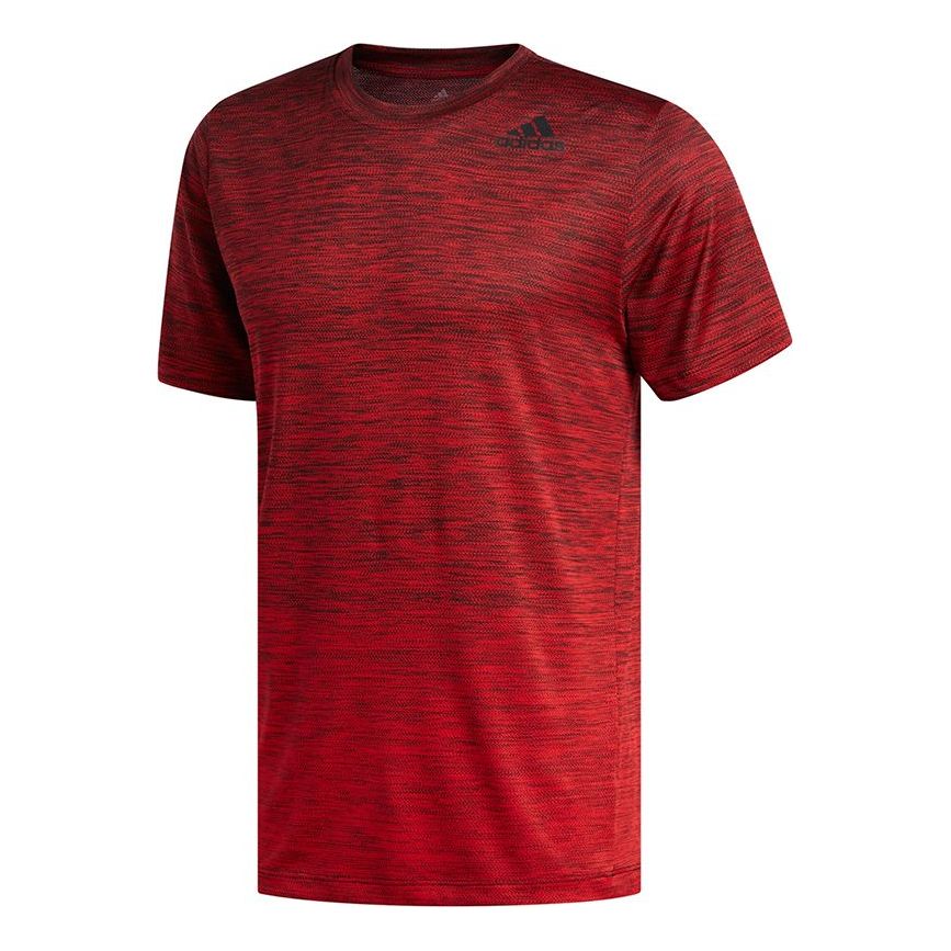 adidas Gradient Tee Casual Sports Breathable Round Neck Short Sleeve Red FL4395