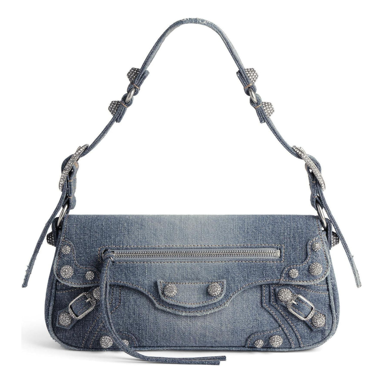(WMNS) Balenciaga Le Cagole Small Sling Bag Denim 'Blue' 7716402109U4715