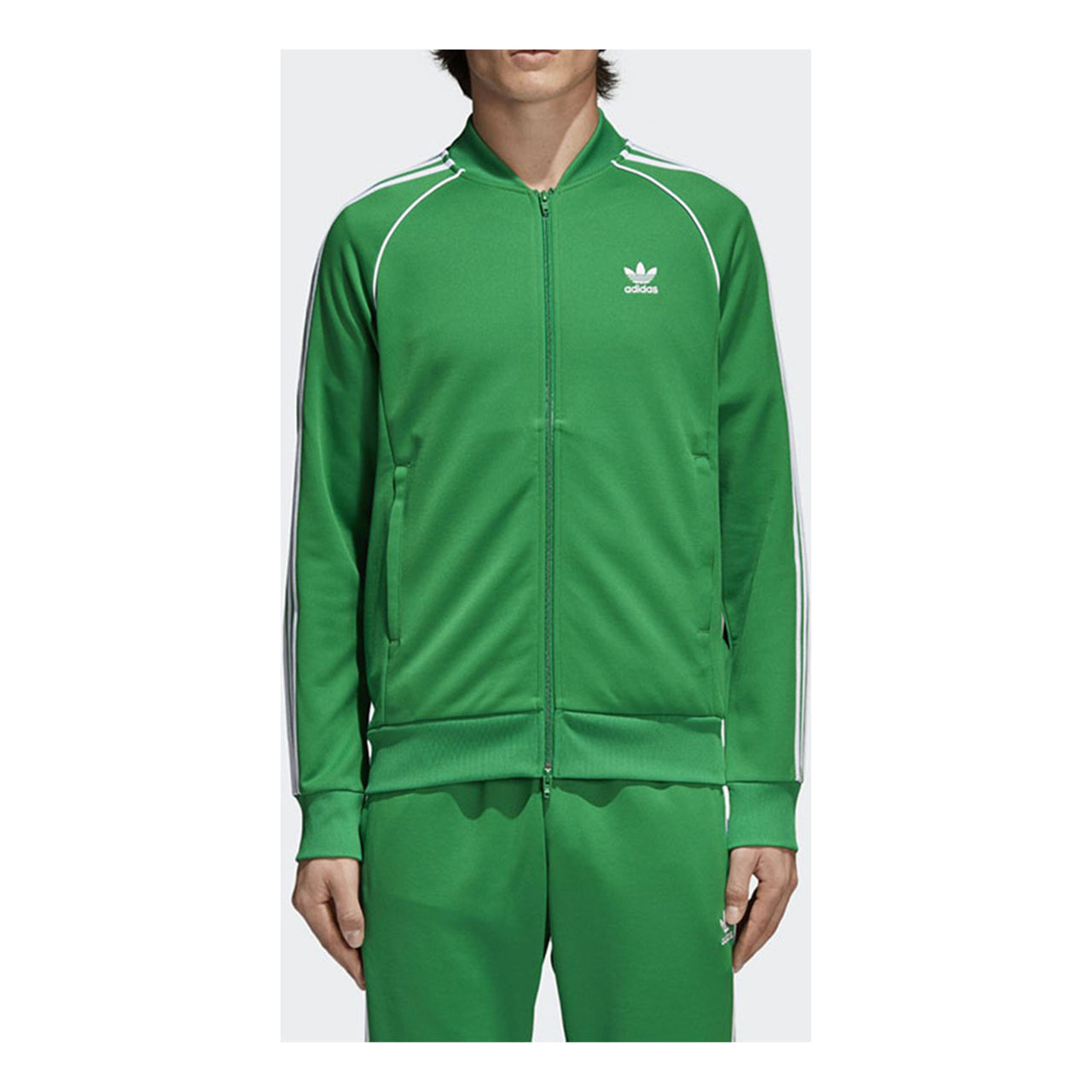adidas originals Zipper Sports Jacket Green CW1259