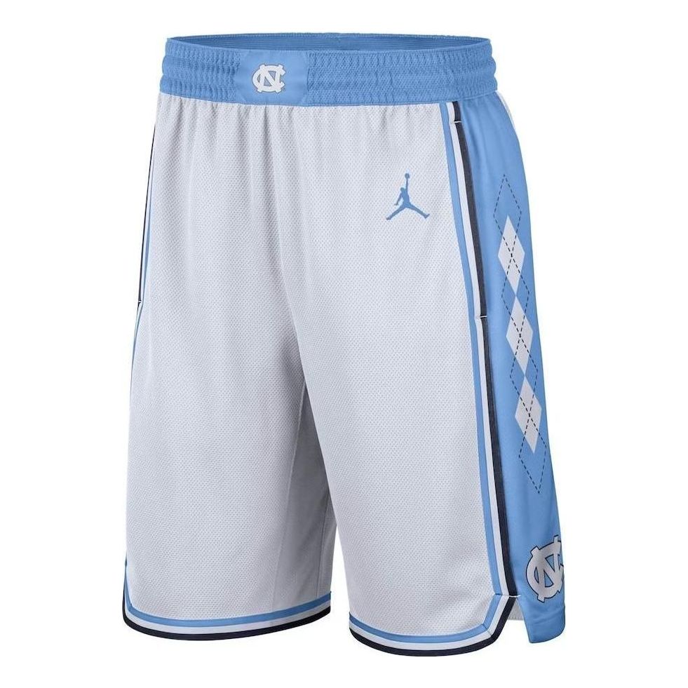 Air Jordan North Carolina Tar Heels Replica Team Basketball Shorts 'White Blue' CD3169-100