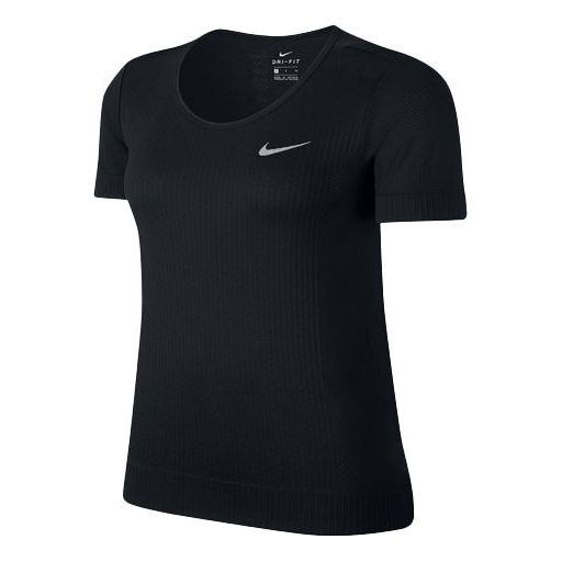 (WMNS) Nike INFINITE Running Gym Short Sleeve Black BV3914-010
