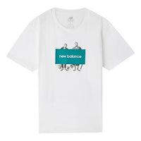 New Balance Men's New Balance Creative Logo Round Neck Short Sleeve White AMT83535-WT