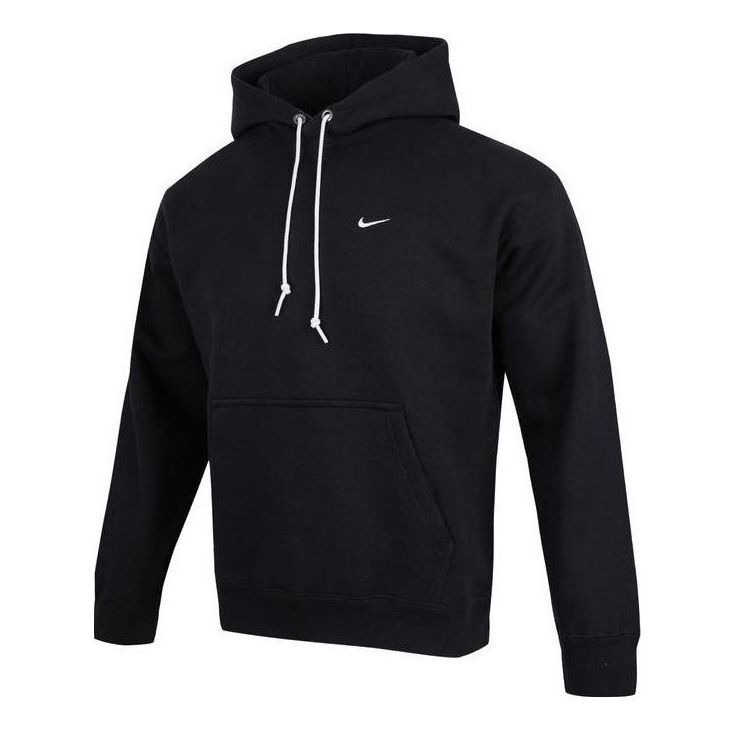 Nike Solo Swoosh Fleece Pullover Hoodie 'Black' DX1356-010