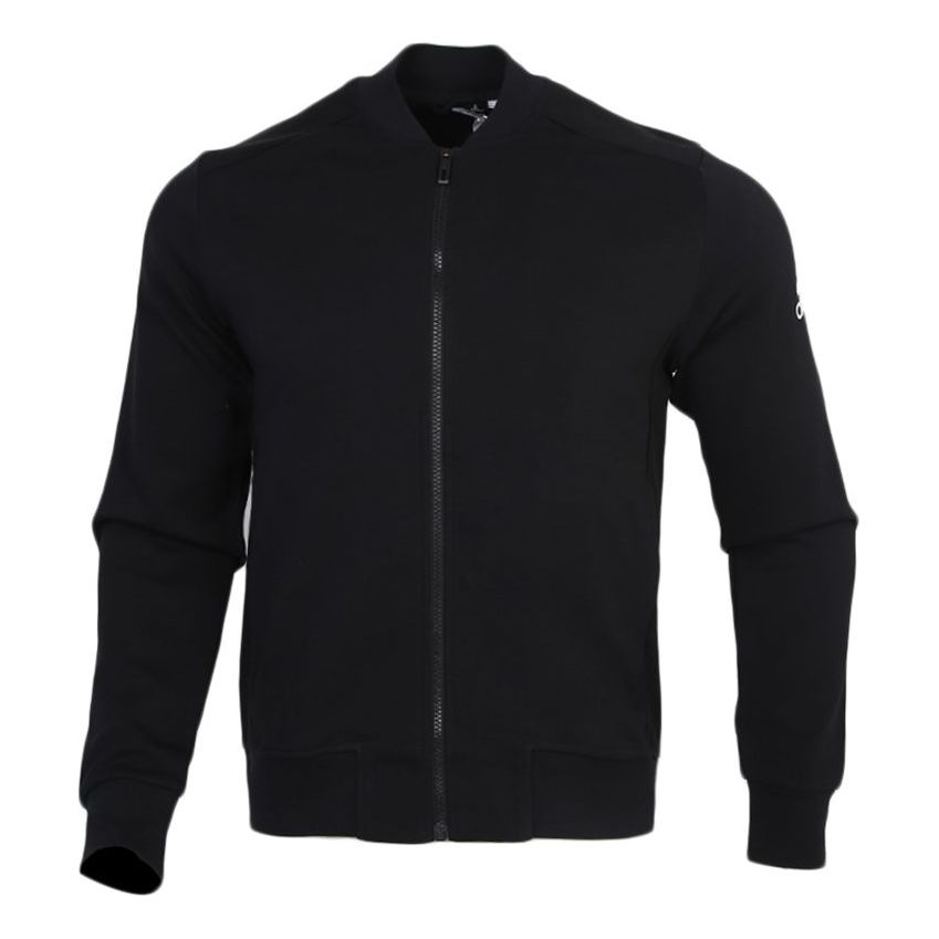 adidas Training Sports Solid Color Logo Jacket Black GF3970