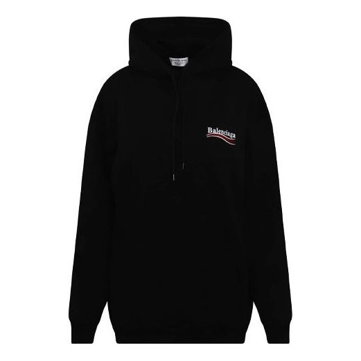 Balenciaga Political Campaign Medium Fit Hoodie 'Black' 578135TKVI91070