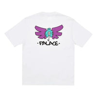 PALACE x Slap Magazine Crossover Angel Cartoon Funny Pattern Printing Short Sleeve Unisex White P20TS253