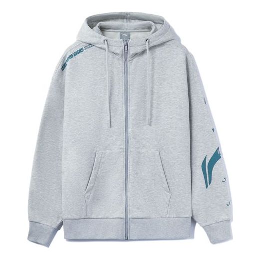 Li-Ning Graphic Hooded Jacket 'Grey' AWDRD34-5