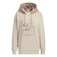 (WMNS) adidas originals Sportswear Hoodie Logo ' Beige' IW9412