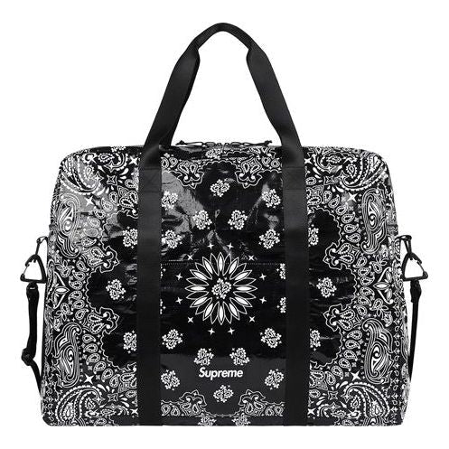 Supreme Bandana Tarp Large Duffle Bag 'Black White' SUP-SS21-625