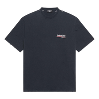Balenciaga Political Campaign T-shirt Large Fit 'Washed Black' 641675TKVJ19034