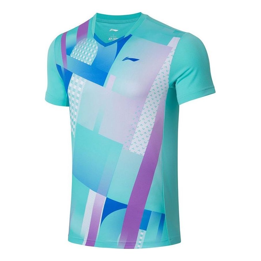 Li-Ning Quick Dry 2022 Spring Badminton Tee 'Aqua Purple' AAYS063-3