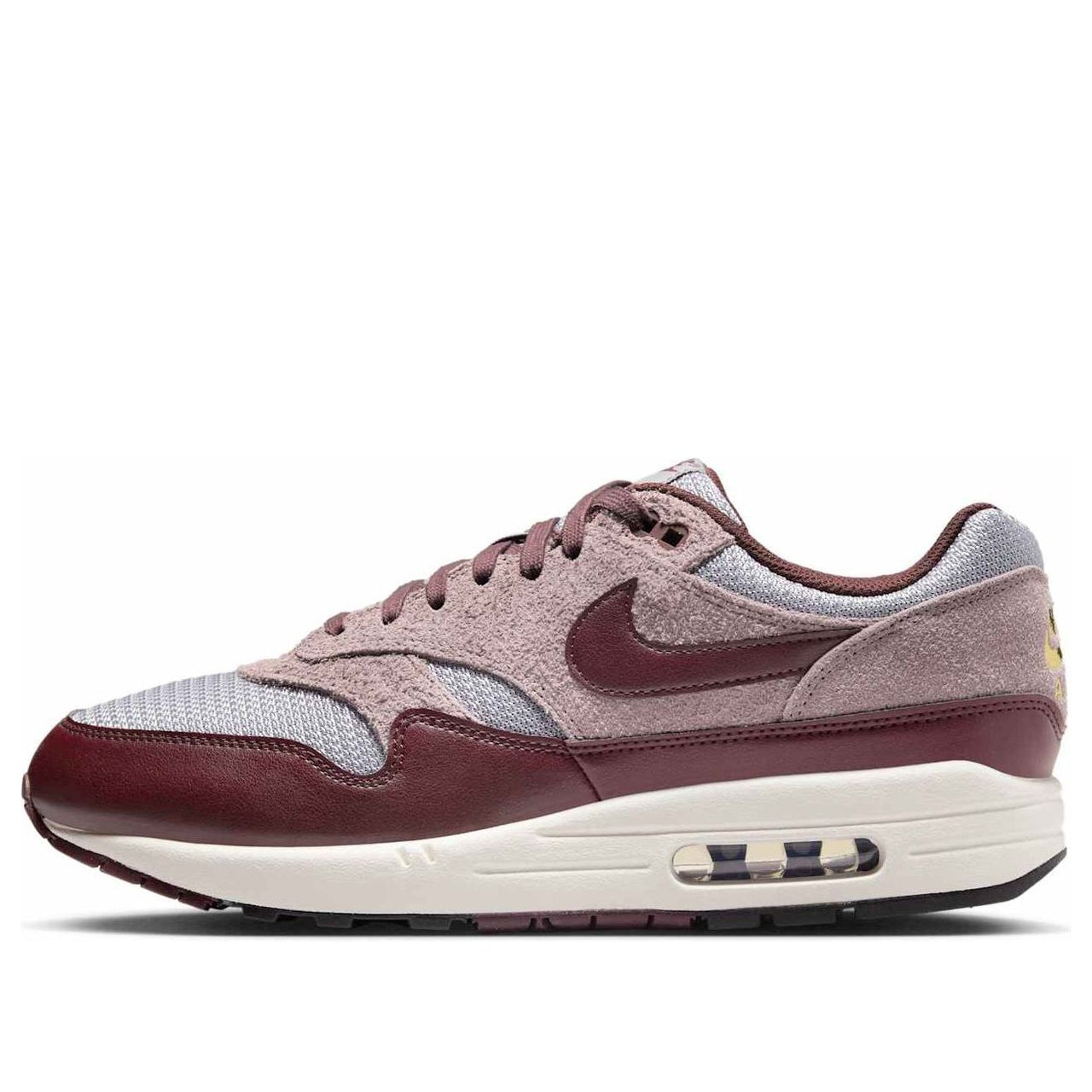 Nike Air Max 1 Essential Premium 'Cement Grey Burgundy Crush' FQ7327-001