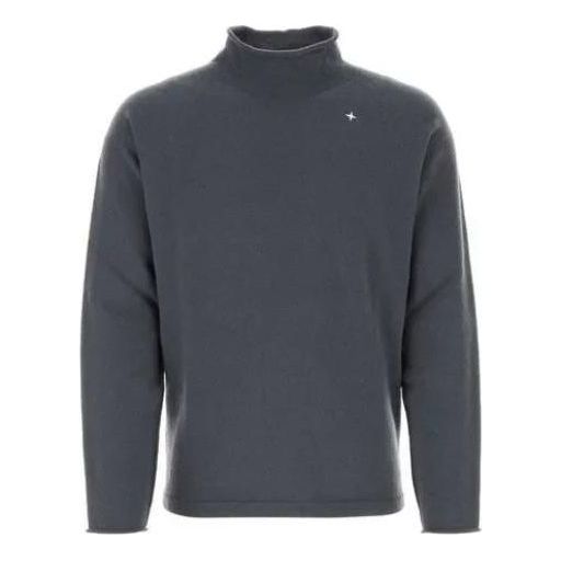 STONE ISLAND Wool-Blend Rol Neck Jumper 'Grey' 7915549GA-V0062